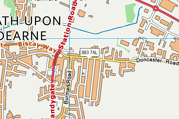 S63 7AL map - OS VectorMap District (Ordnance Survey)