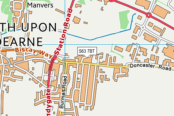 S63 7BT map - OS VectorMap District (Ordnance Survey)