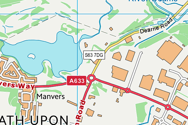 S63 7DG map - OS VectorMap District (Ordnance Survey)
