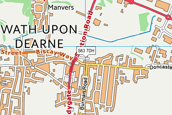 S63 7DH map - OS VectorMap District (Ordnance Survey)