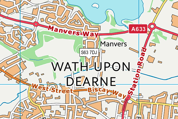 S63 7DJ map - OS VectorMap District (Ordnance Survey)