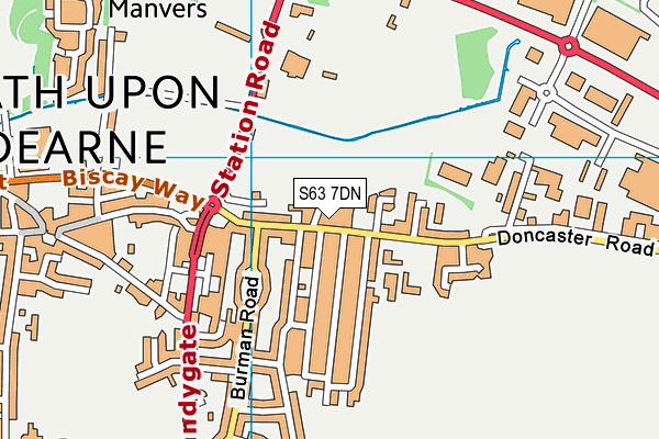 S63 7DN map - OS VectorMap District (Ordnance Survey)