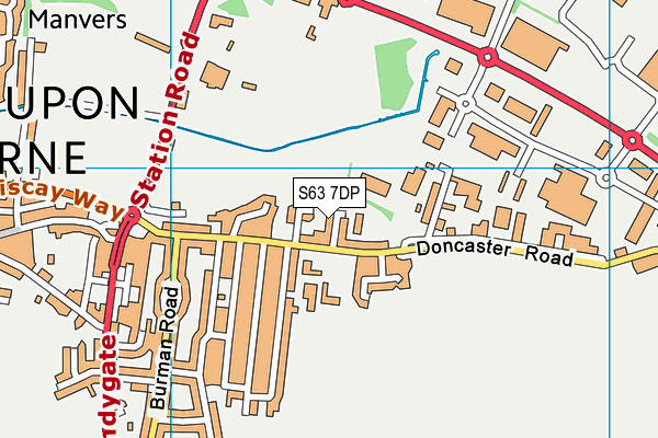 S63 7DP map - OS VectorMap District (Ordnance Survey)