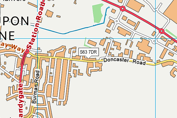 S63 7DR map - OS VectorMap District (Ordnance Survey)