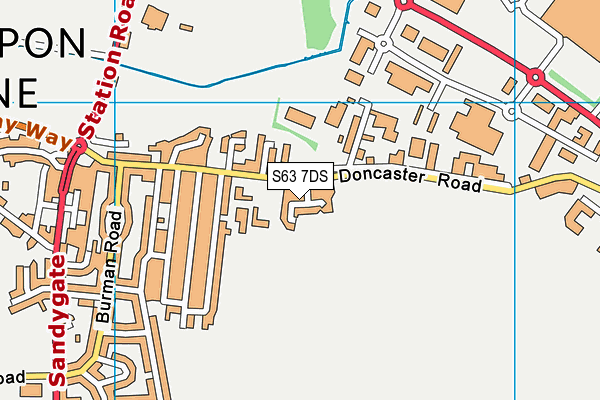S63 7DS map - OS VectorMap District (Ordnance Survey)