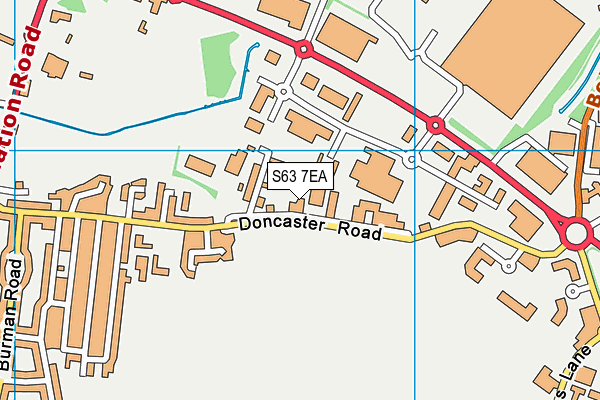 S63 7EA map - OS VectorMap District (Ordnance Survey)