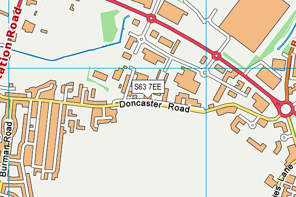 S63 7EE map - OS VectorMap District (Ordnance Survey)