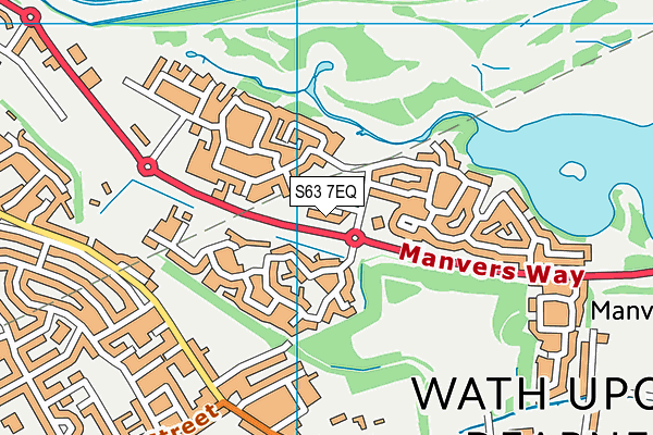 S63 7EQ map - OS VectorMap District (Ordnance Survey)