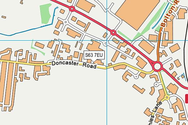 S63 7EU map - OS VectorMap District (Ordnance Survey)