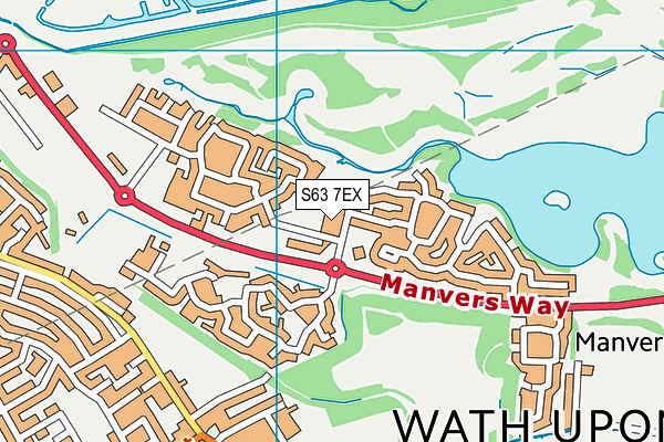 S63 7EX map - OS VectorMap District (Ordnance Survey)