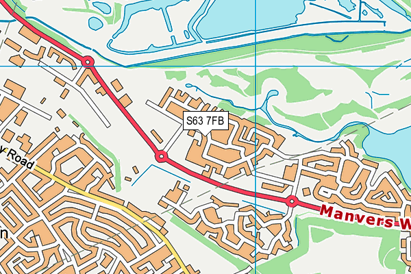 S63 7FB map - OS VectorMap District (Ordnance Survey)