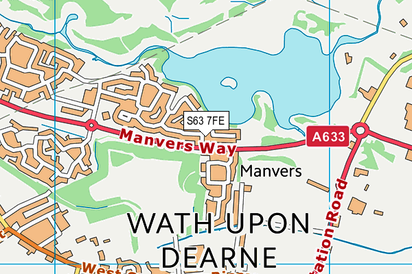 S63 7FE map - OS VectorMap District (Ordnance Survey)