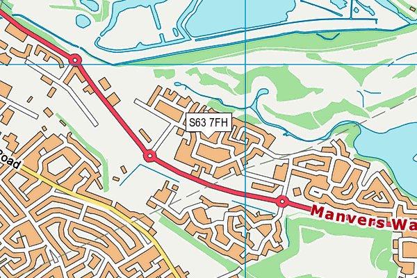 S63 7FH map - OS VectorMap District (Ordnance Survey)