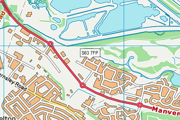 S63 7FP map - OS VectorMap District (Ordnance Survey)