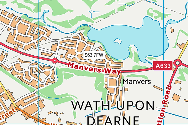 S63 7FW map - OS VectorMap District (Ordnance Survey)
