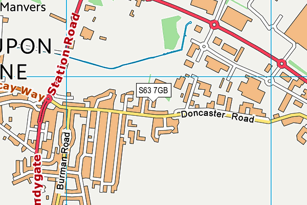 S63 7GB map - OS VectorMap District (Ordnance Survey)