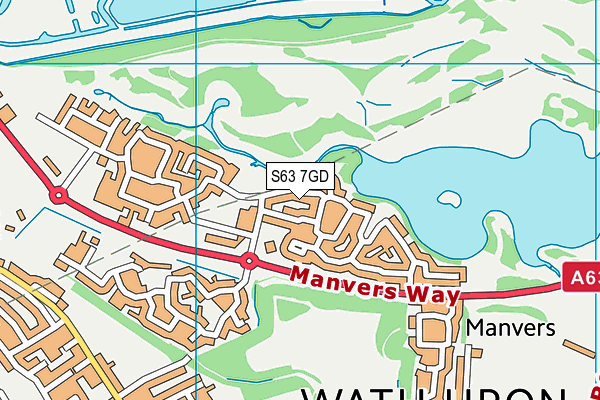 S63 7GD map - OS VectorMap District (Ordnance Survey)