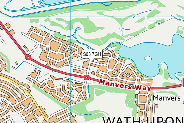 S63 7GH map - OS VectorMap District (Ordnance Survey)