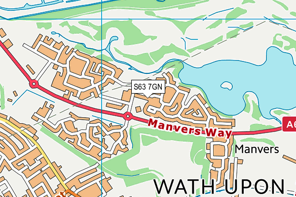 S63 7GN map - OS VectorMap District (Ordnance Survey)