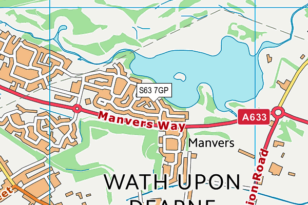 S63 7GP map - OS VectorMap District (Ordnance Survey)