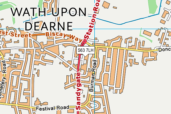 S63 7LH map - OS VectorMap District (Ordnance Survey)