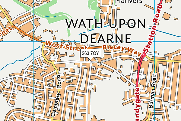 S63 7QY map - OS VectorMap District (Ordnance Survey)