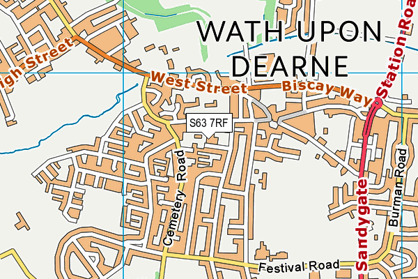 S63 7RF map - OS VectorMap District (Ordnance Survey)