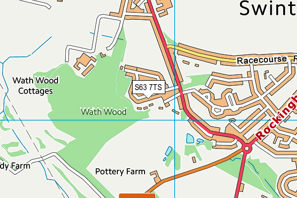 S63 7TS map - OS VectorMap District (Ordnance Survey)