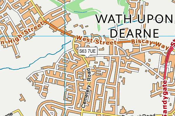 S63 7UE map - OS VectorMap District (Ordnance Survey)