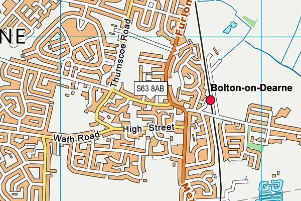 S63 8AB map - OS VectorMap District (Ordnance Survey)