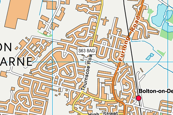 S63 8AG map - OS VectorMap District (Ordnance Survey)