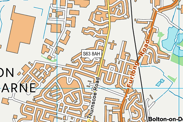 S63 8AH map - OS VectorMap District (Ordnance Survey)