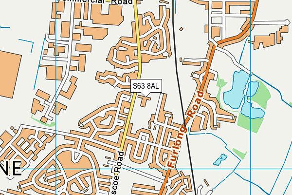S63 8AL map - OS VectorMap District (Ordnance Survey)