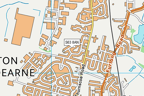 S63 8AN map - OS VectorMap District (Ordnance Survey)