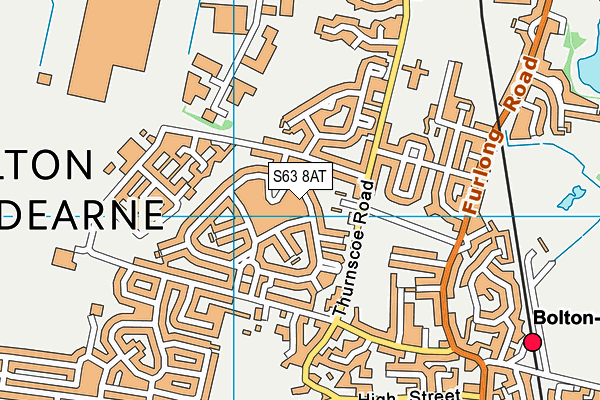 S63 8AT map - OS VectorMap District (Ordnance Survey)