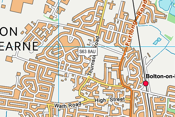 S63 8AU map - OS VectorMap District (Ordnance Survey)