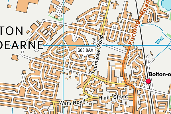 S63 8AX map - OS VectorMap District (Ordnance Survey)