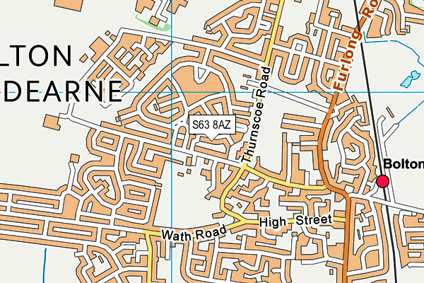 S63 8AZ map - OS VectorMap District (Ordnance Survey)