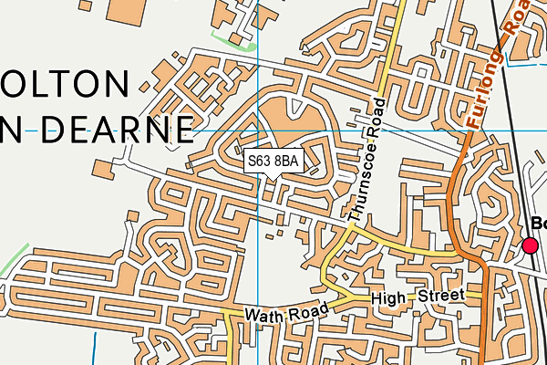 S63 8BA map - OS VectorMap District (Ordnance Survey)