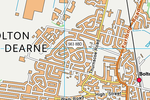S63 8BD map - OS VectorMap District (Ordnance Survey)