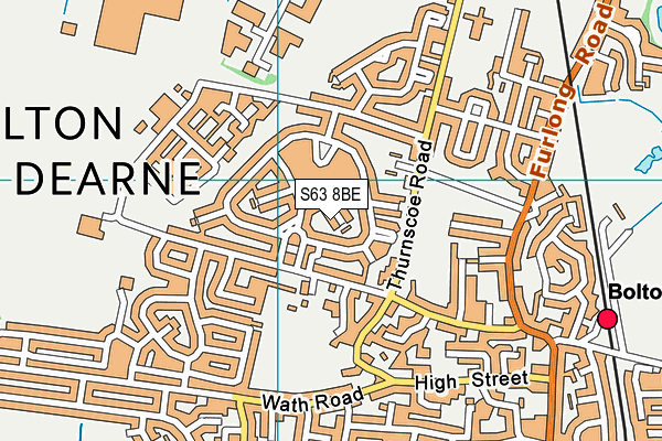 S63 8BE map - OS VectorMap District (Ordnance Survey)