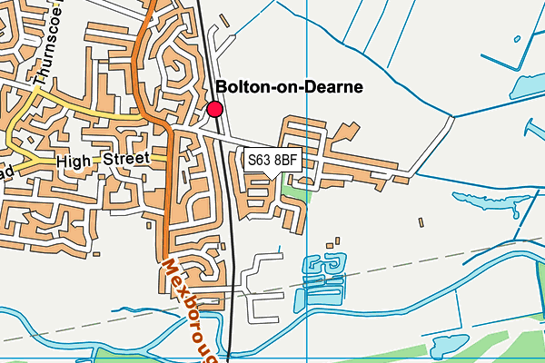 S63 8BF map - OS VectorMap District (Ordnance Survey)