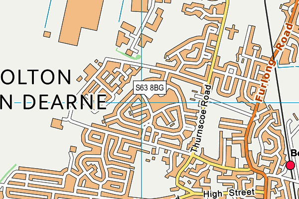 S63 8BG map - OS VectorMap District (Ordnance Survey)