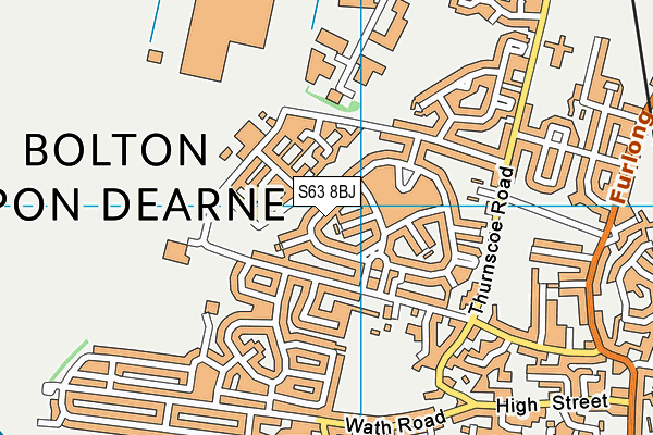 S63 8BJ map - OS VectorMap District (Ordnance Survey)