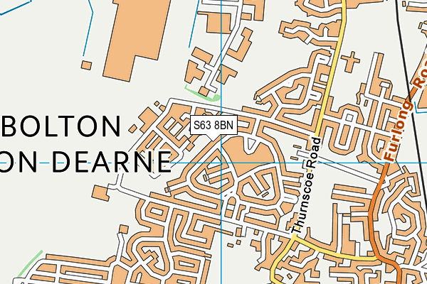 S63 8BN map - OS VectorMap District (Ordnance Survey)