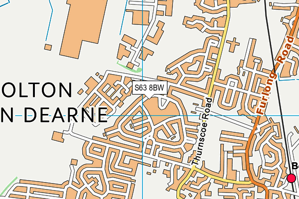S63 8BW map - OS VectorMap District (Ordnance Survey)