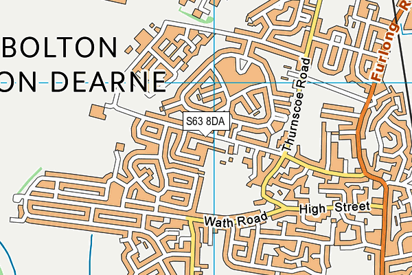 Lacewood Primary School map (S63 8DA) - OS VectorMap District (Ordnance Survey)