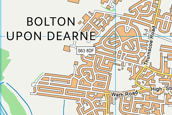 S63 8DF map - OS VectorMap District (Ordnance Survey)