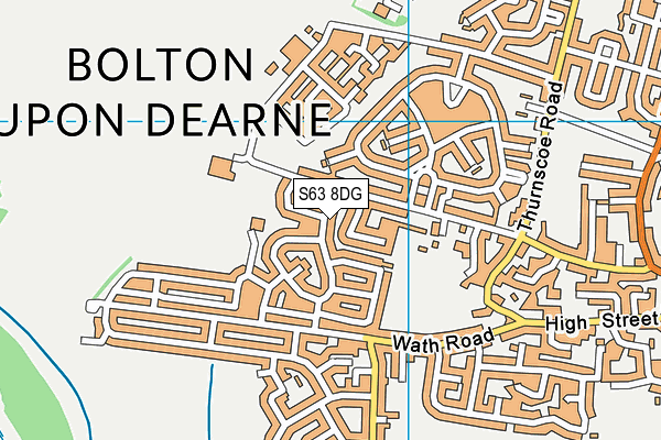 S63 8DG map - OS VectorMap District (Ordnance Survey)