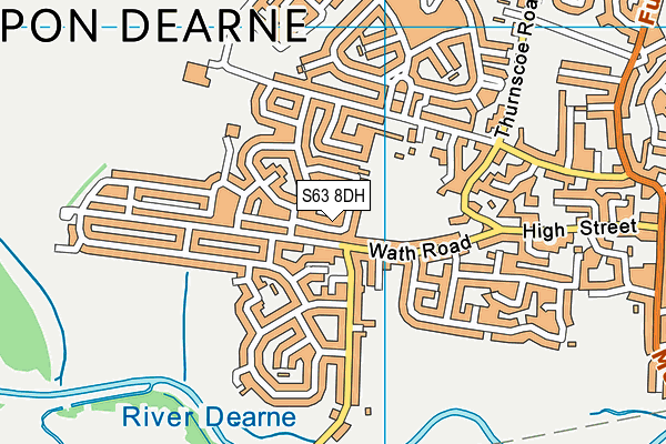 S63 8DH map - OS VectorMap District (Ordnance Survey)